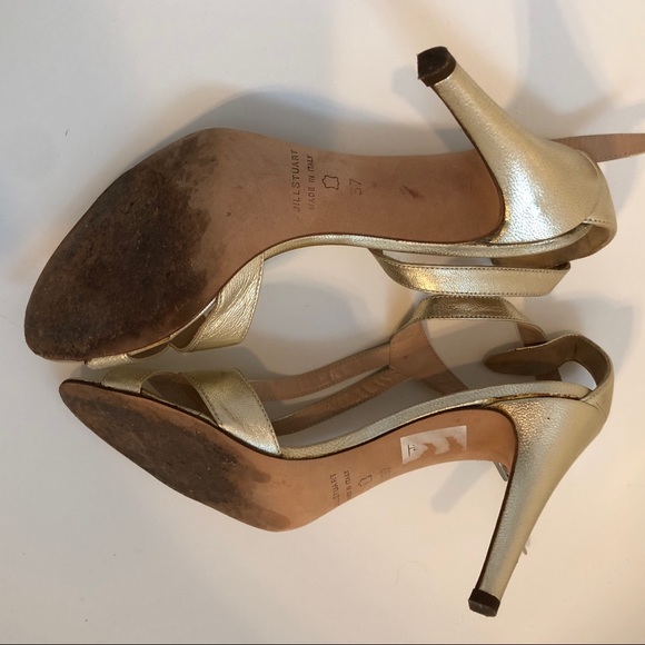 Jill Stuart Gold Strappy “Astrid” Heels - Picture 6 of 6